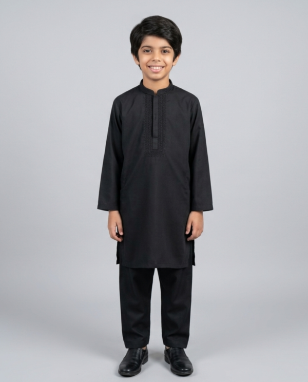 Lawn Emb Kurta - Black