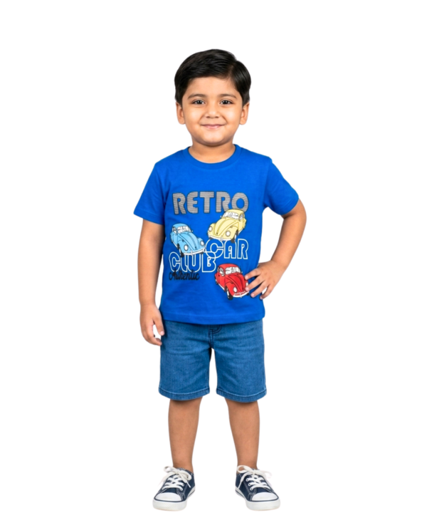 Retro Car T-Shirt - Blue