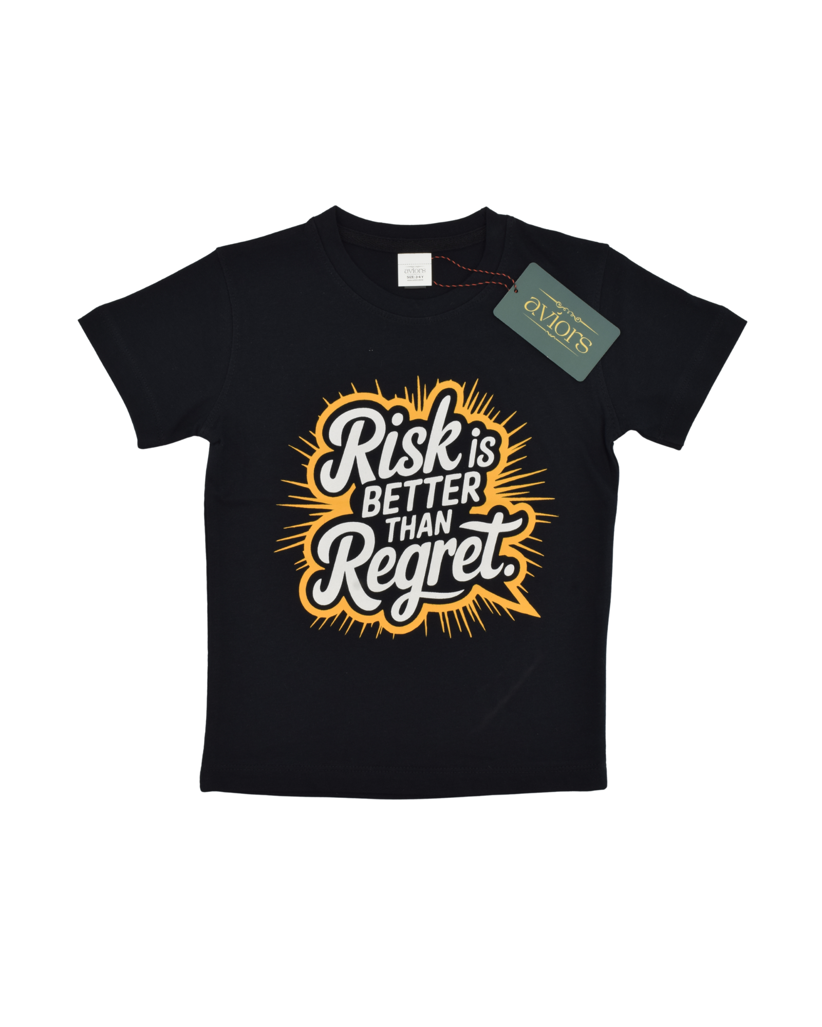 Risk is Better Then Regrit T Shirt - Black - Image 2