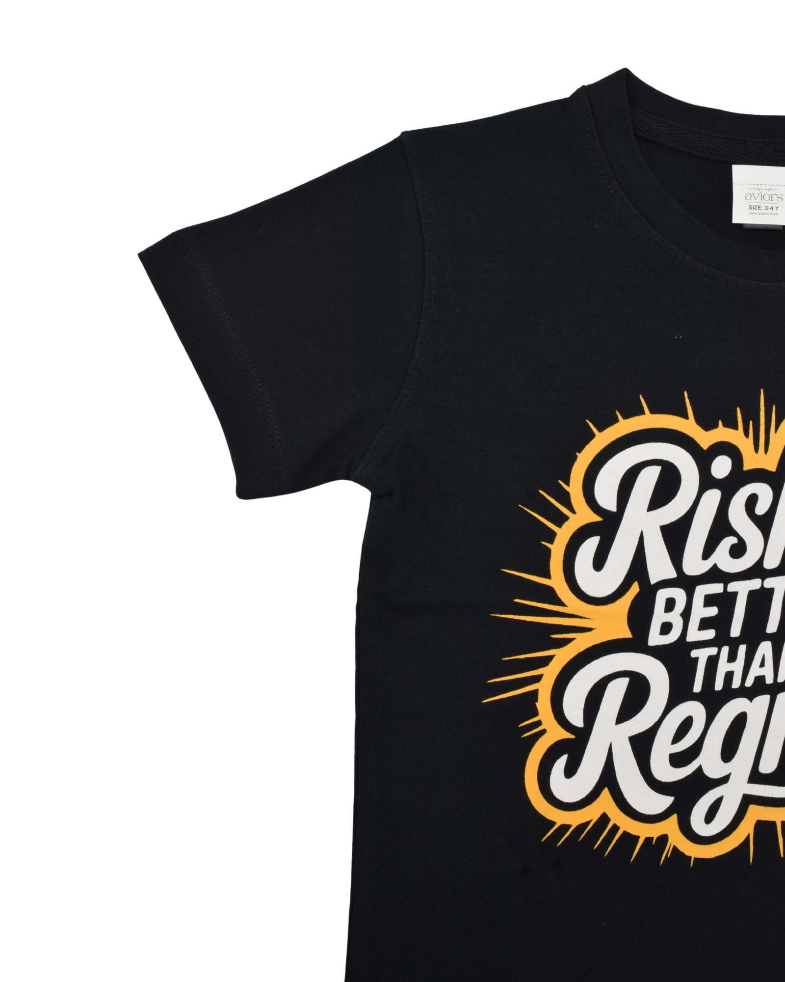 Risk is Better Then Regrit T Shirt - Black - Image 3