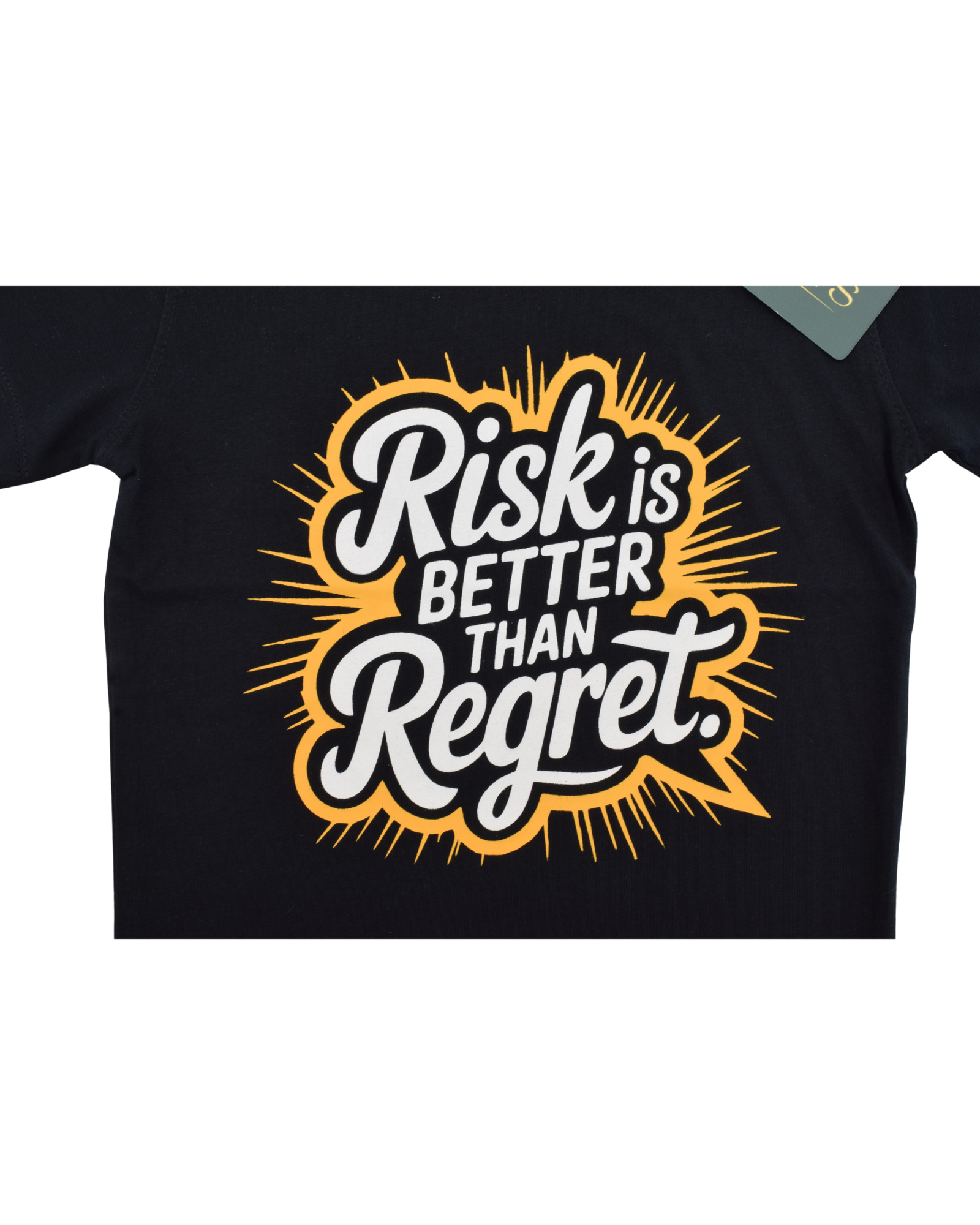 Risk is Better Then Regrit T Shirt - Black - Image 4