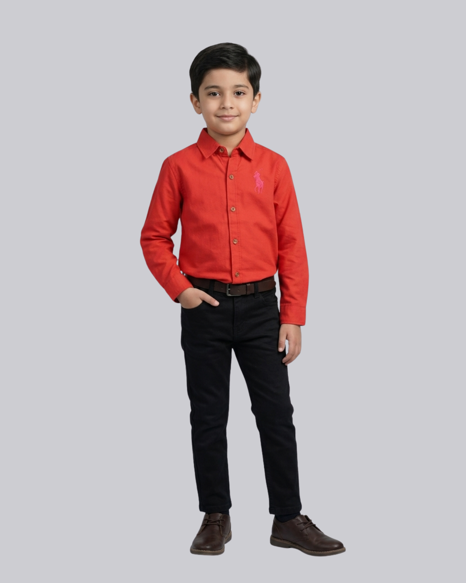 Plane Casual Shirt - Red
