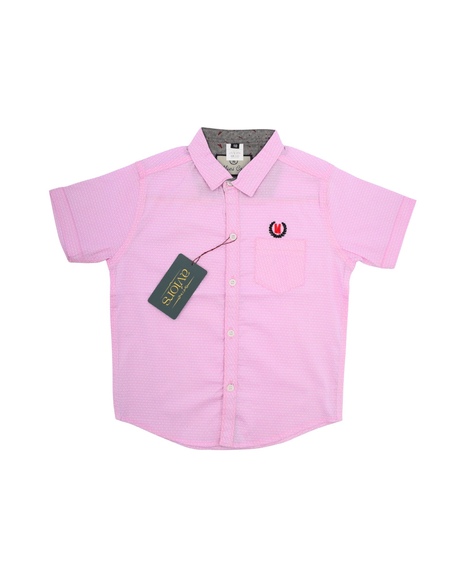 Casual Printed Shirt - Pink - Image 2
