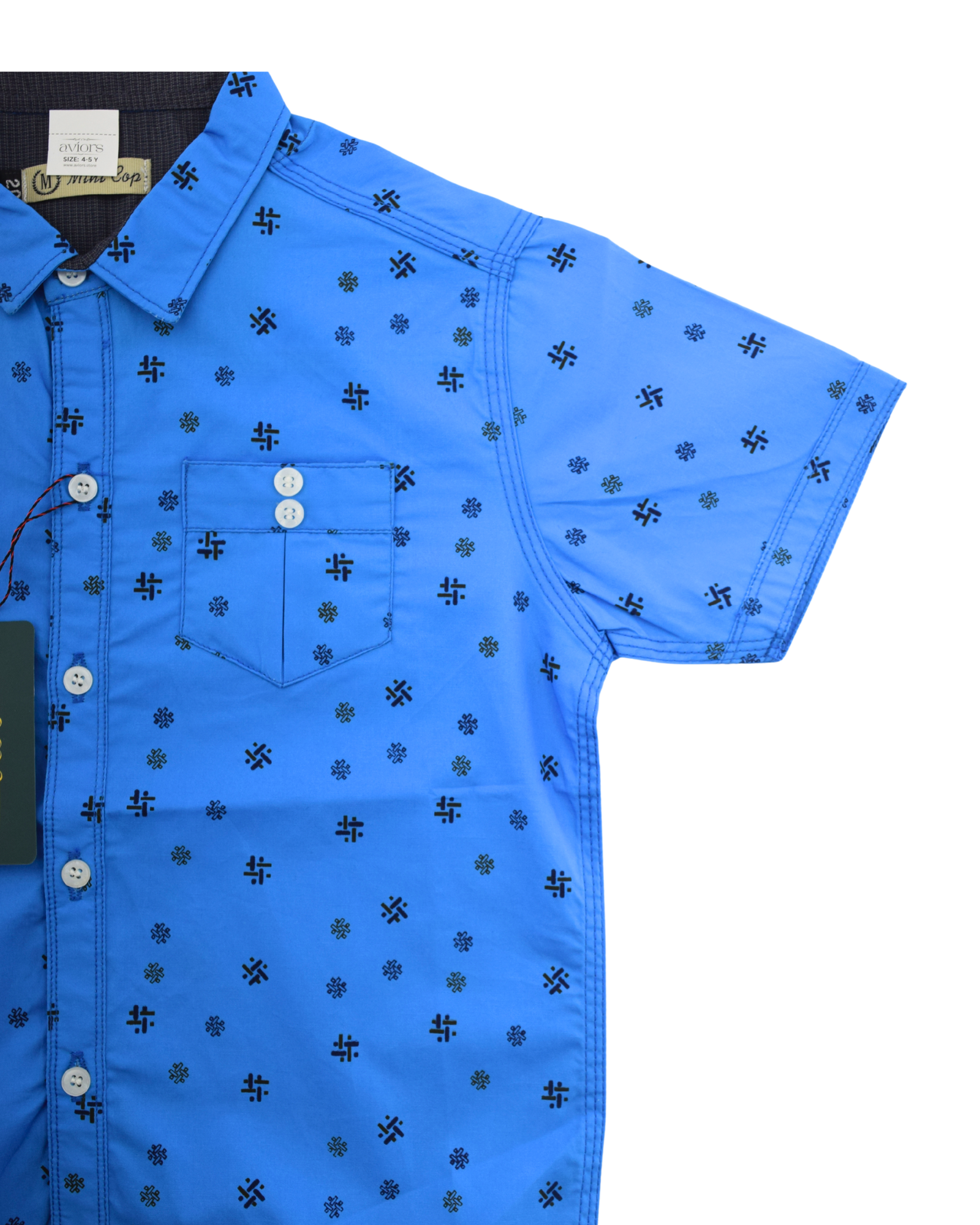 Casual Printed Shirt - Blue - Image 3