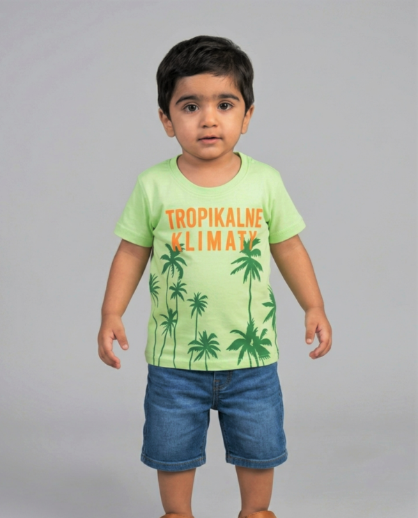Tropikalne T Shirt - Light Green