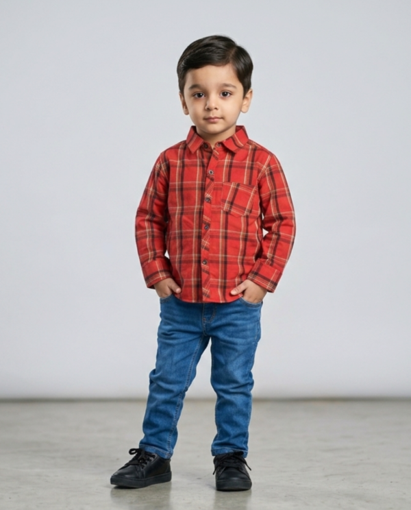 Casual Check Shirt - Red