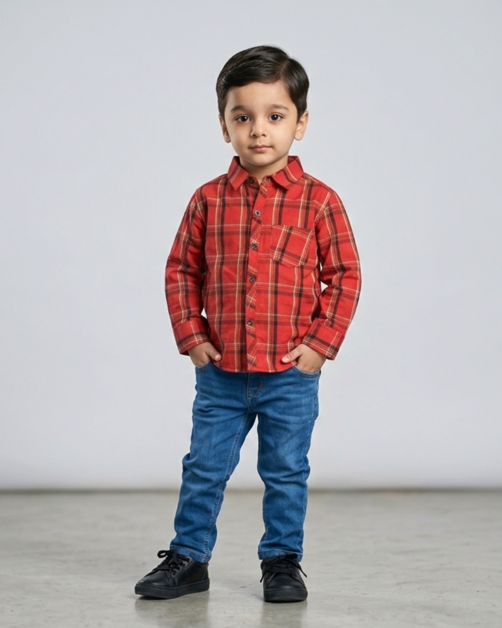 Casual Check Shirt - Red