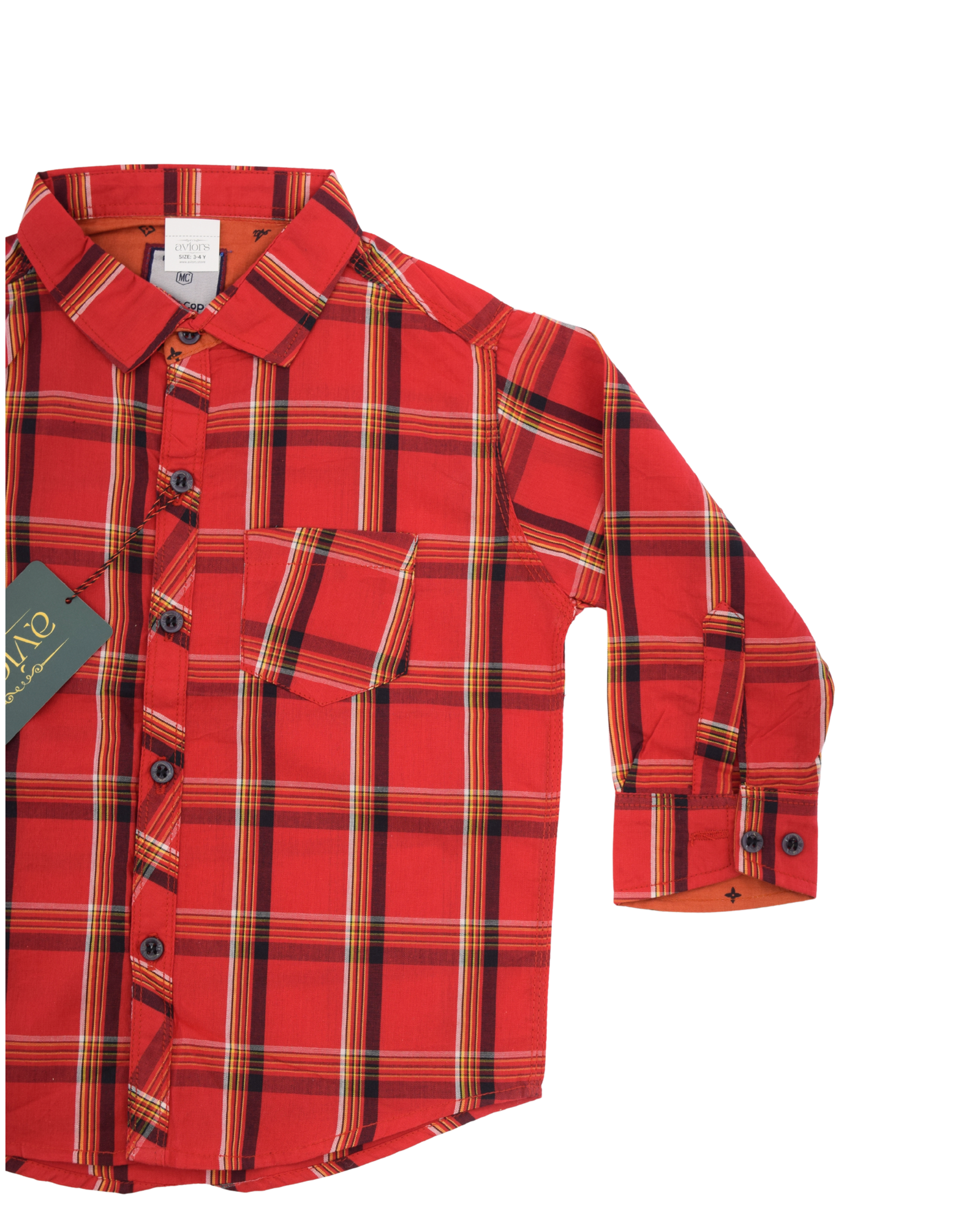 Casual Check Shirt - Red - Image 3