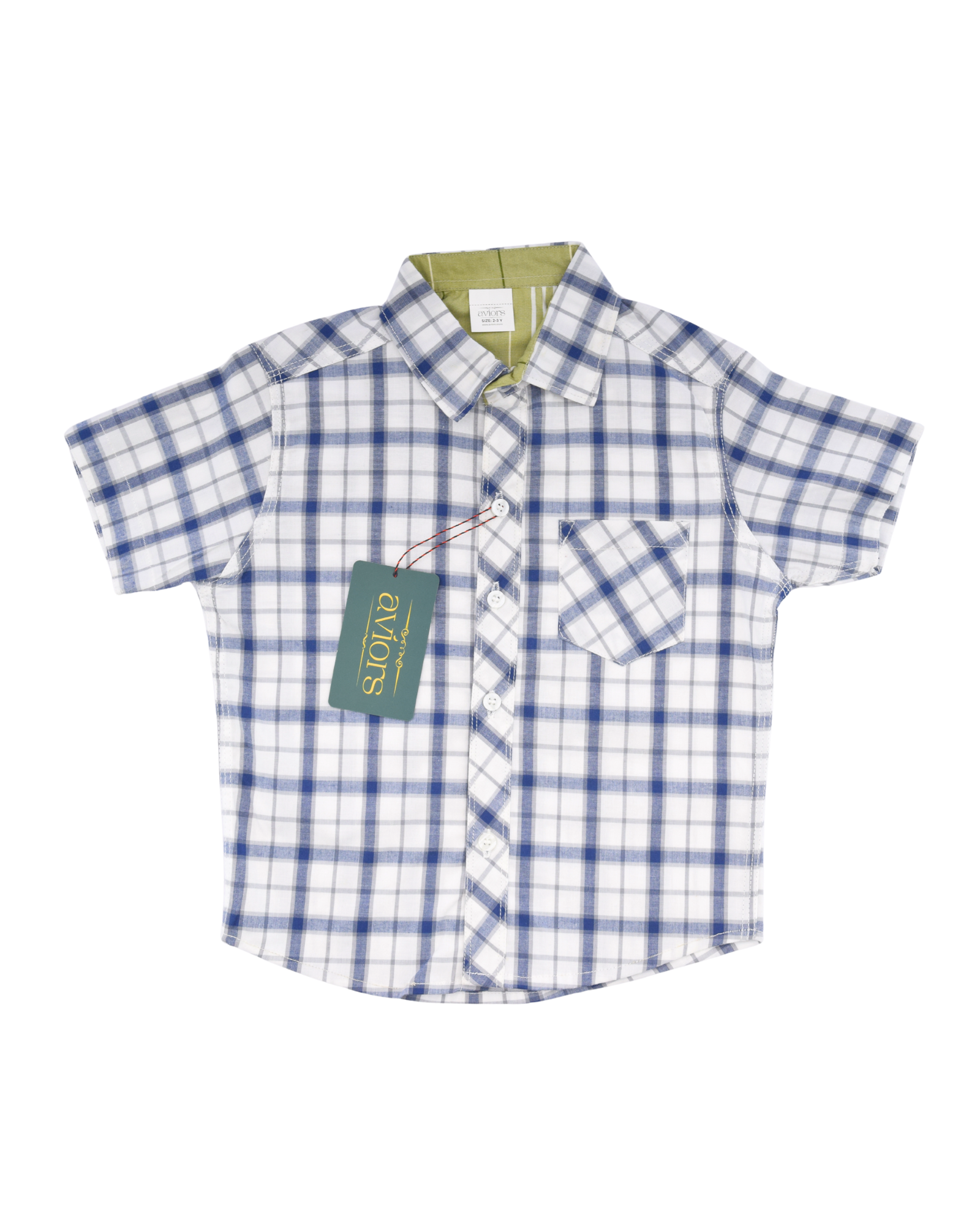 Casual Check Shirt - White - Image 2