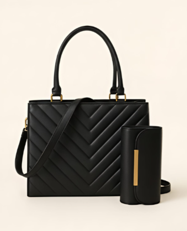 Chevron Tote - Black