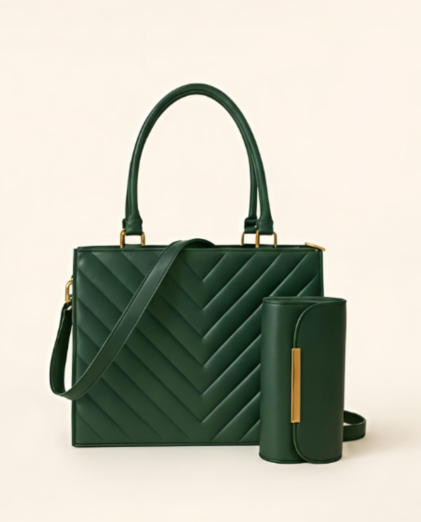 Chevron Tote - Green