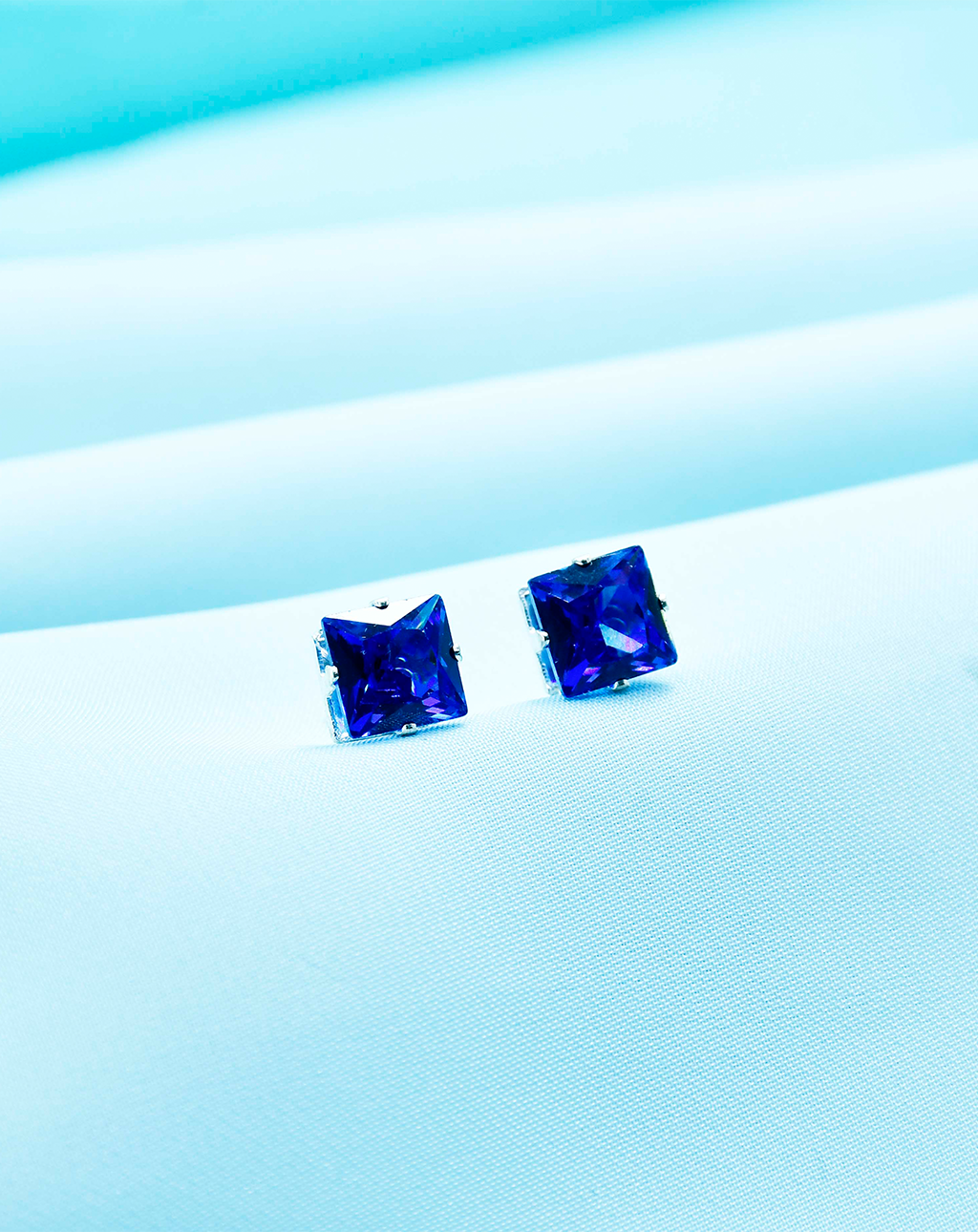 Square Crystal Tops-Blue