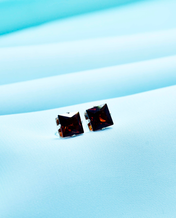 Square Crystal Tops-Maroon