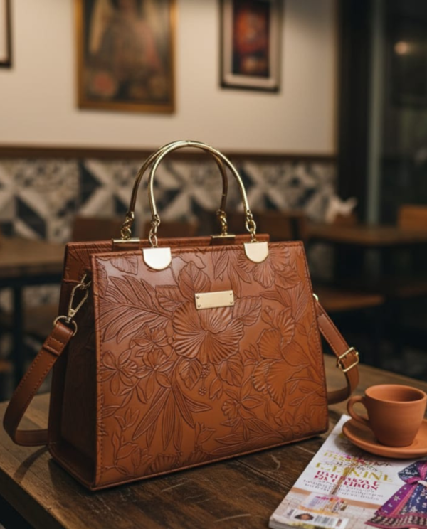 Flora Handbag - Brown