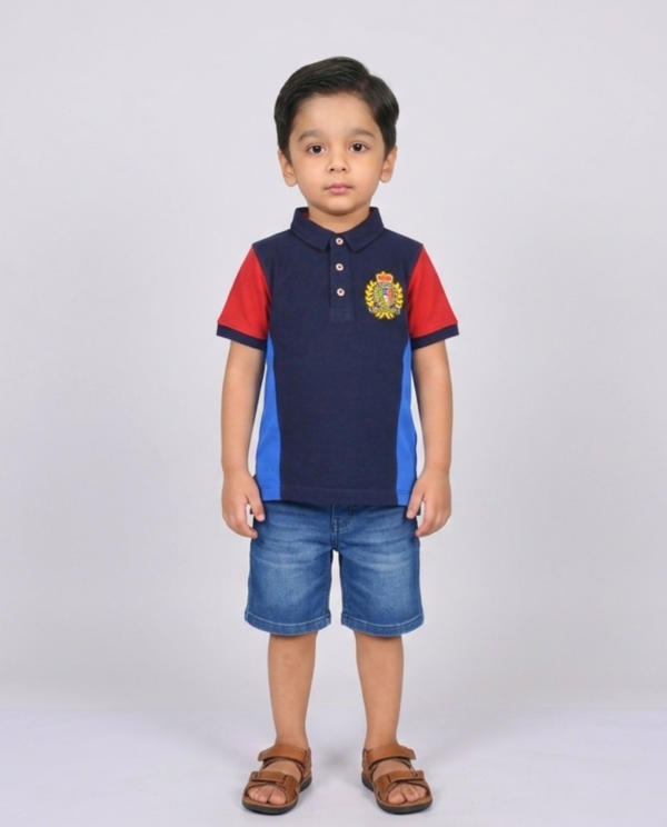 3 Panel Polo - Navy